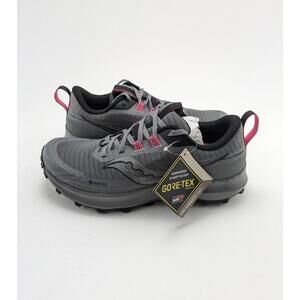 Saucony Gore-Tex Gray and Pink Ankle Boots